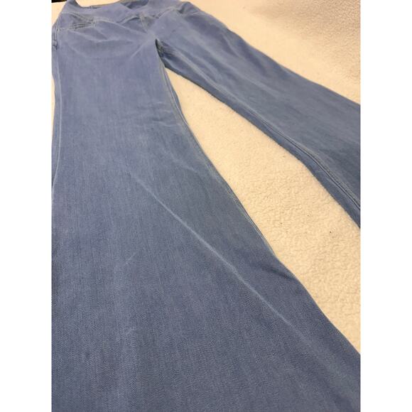 Halara Flex Denim High Rise Flare Jeans Stretch Pull On Blue Size Small - Picture 4 of 11